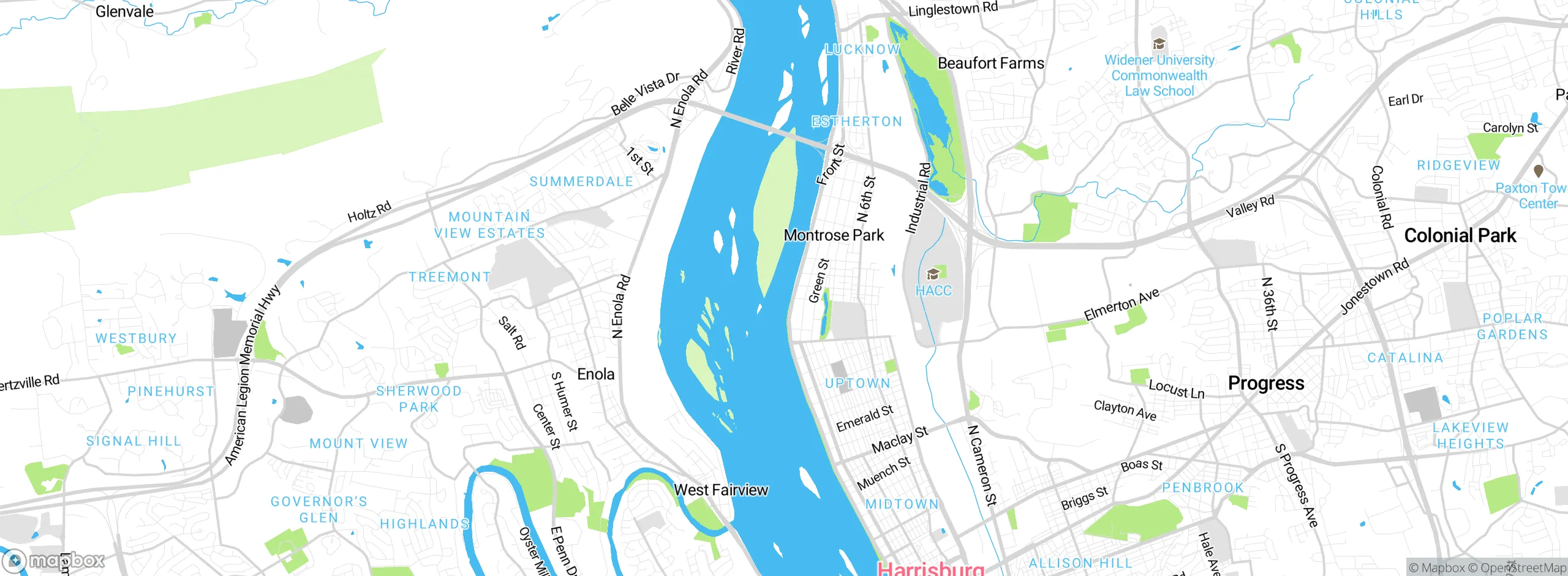 Map showing approximate location