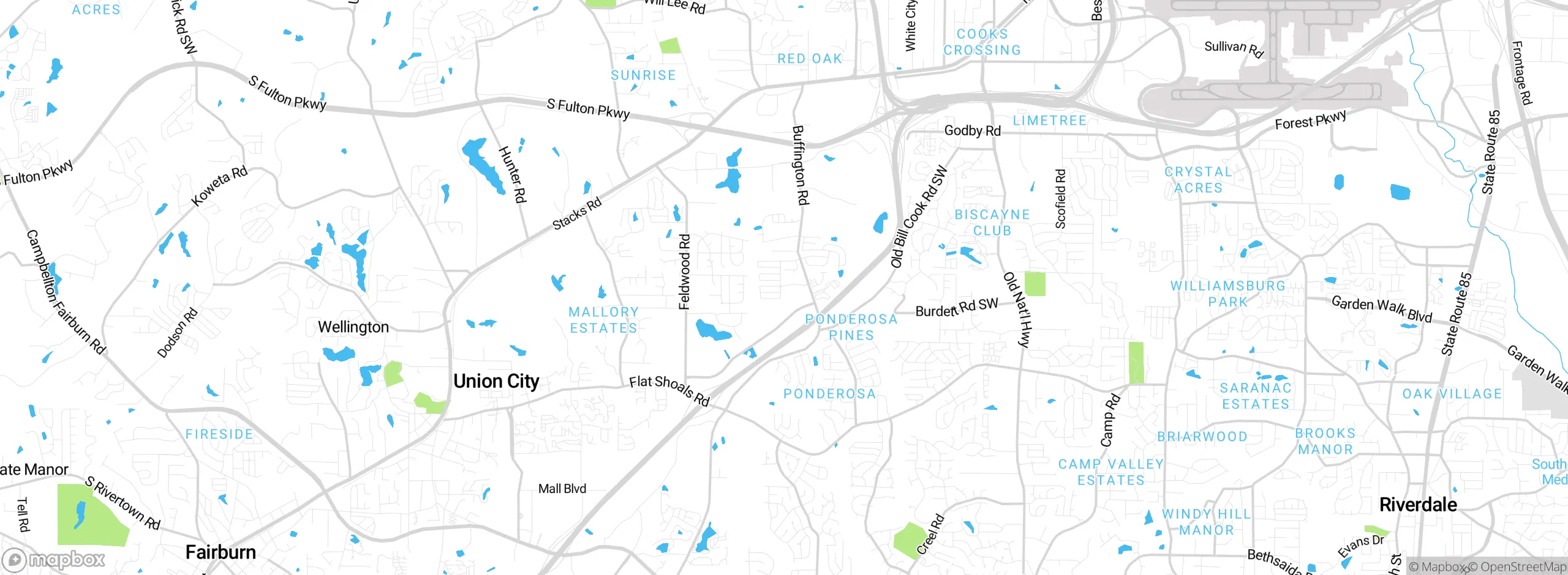 Map showing approximate location