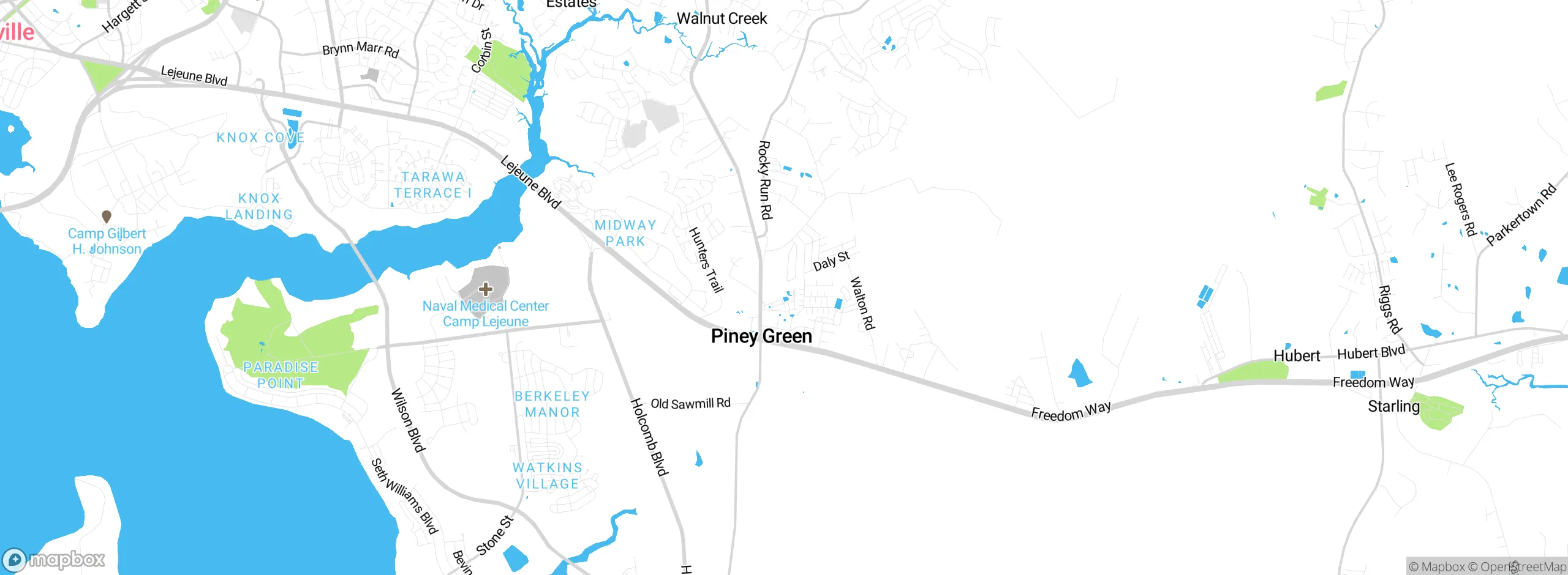 Map showing approximate location