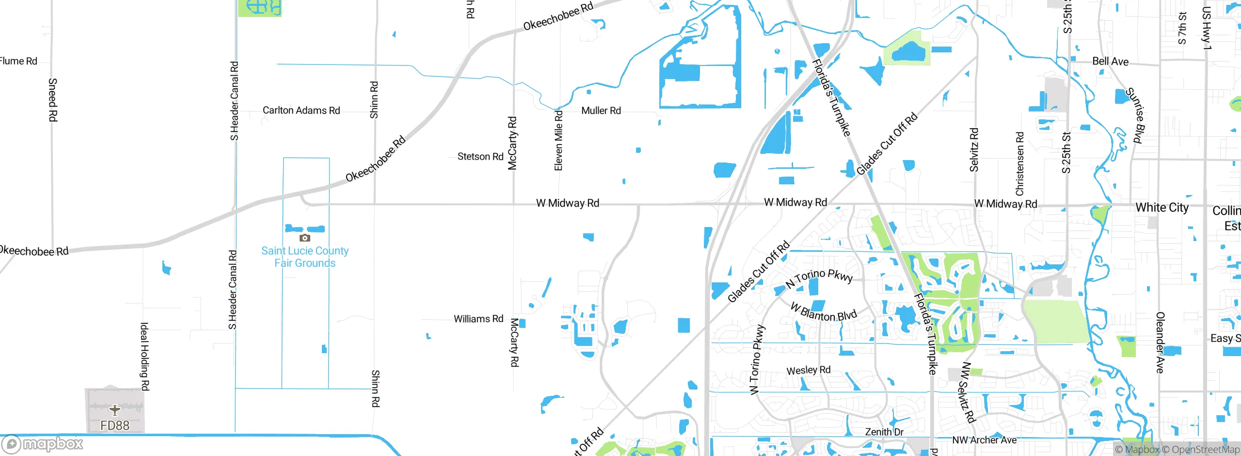 Map showing approximate location