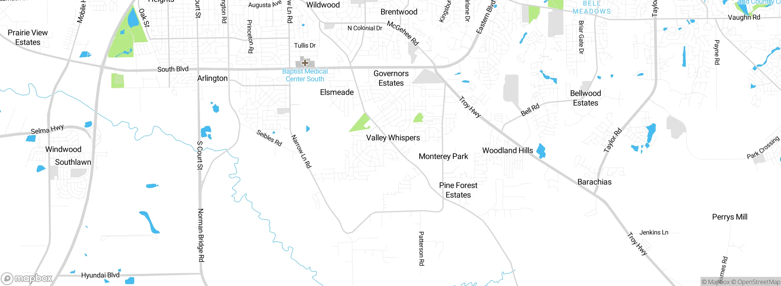 Map showing approximate location