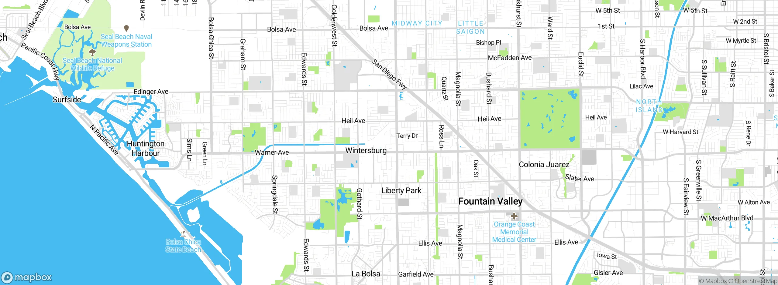 Map showing approximate location