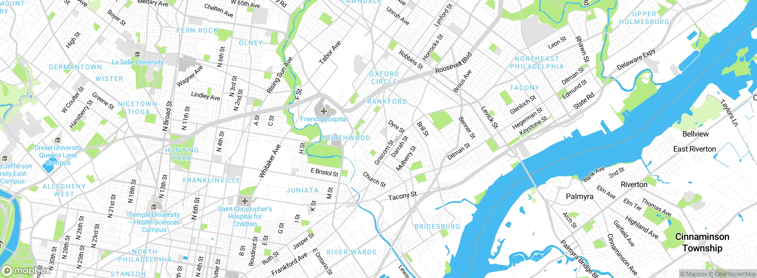 Map showing approximate location