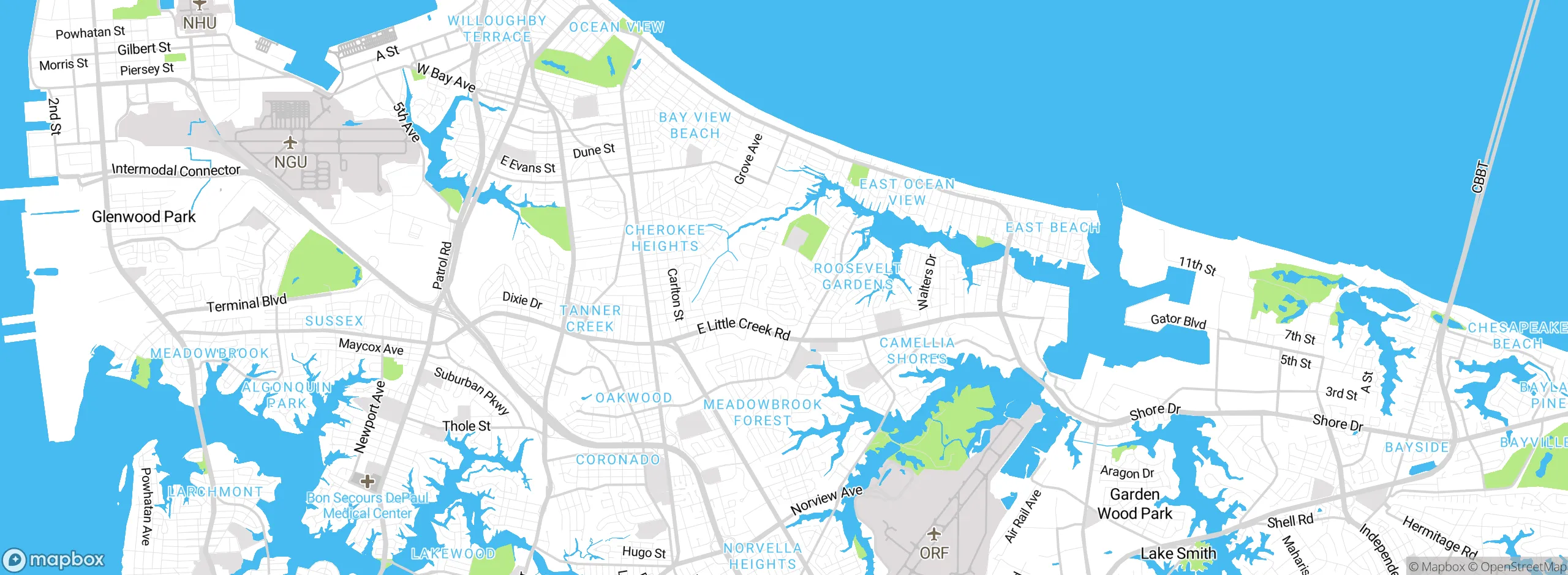 Map showing approximate location