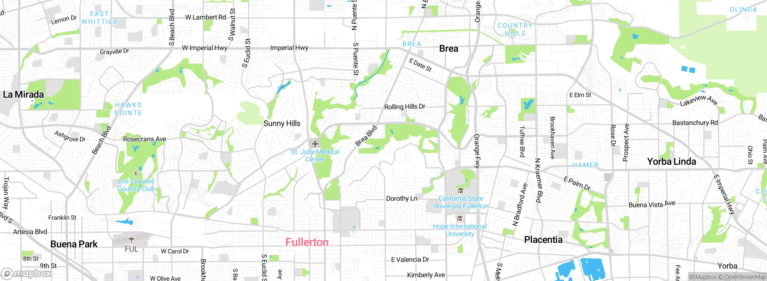 Map showing approximate location