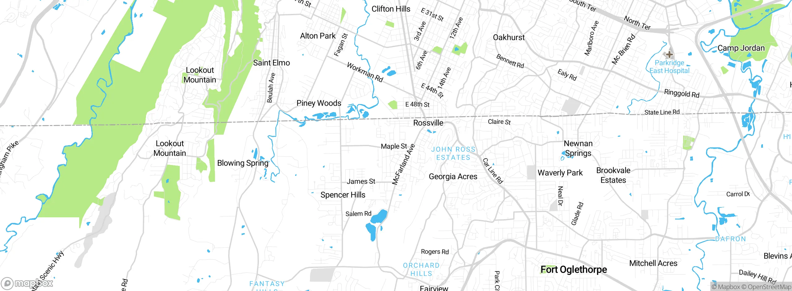 Map showing approximate location