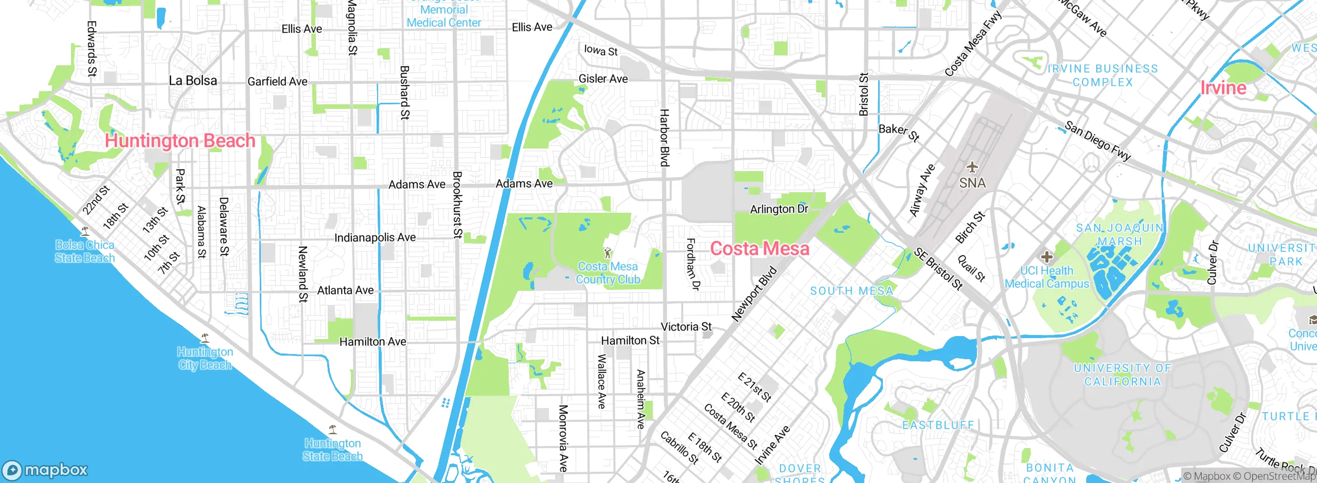 Map showing approximate location