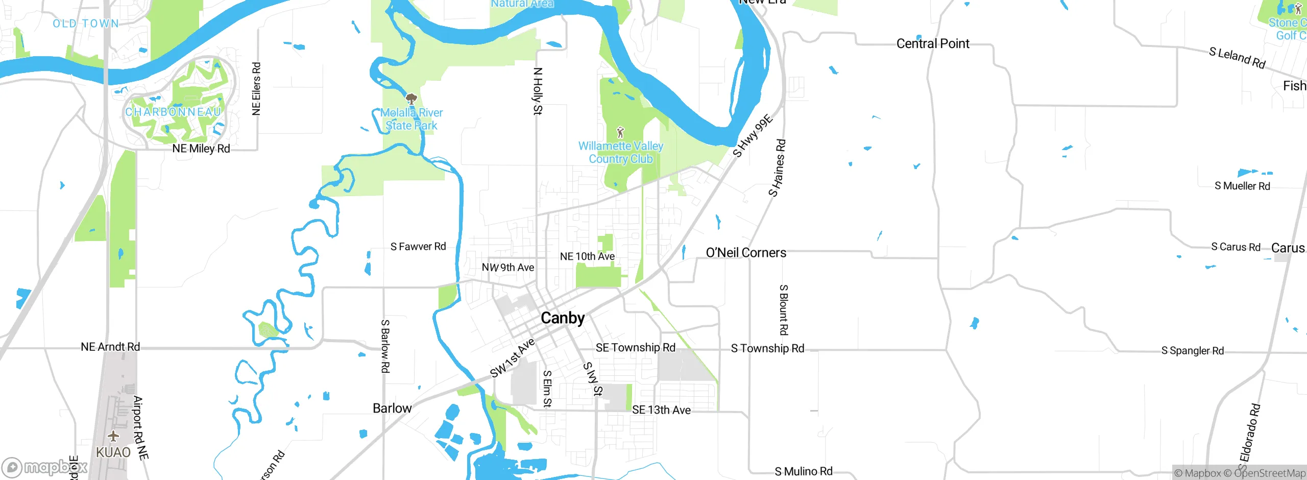 Map showing approximate location