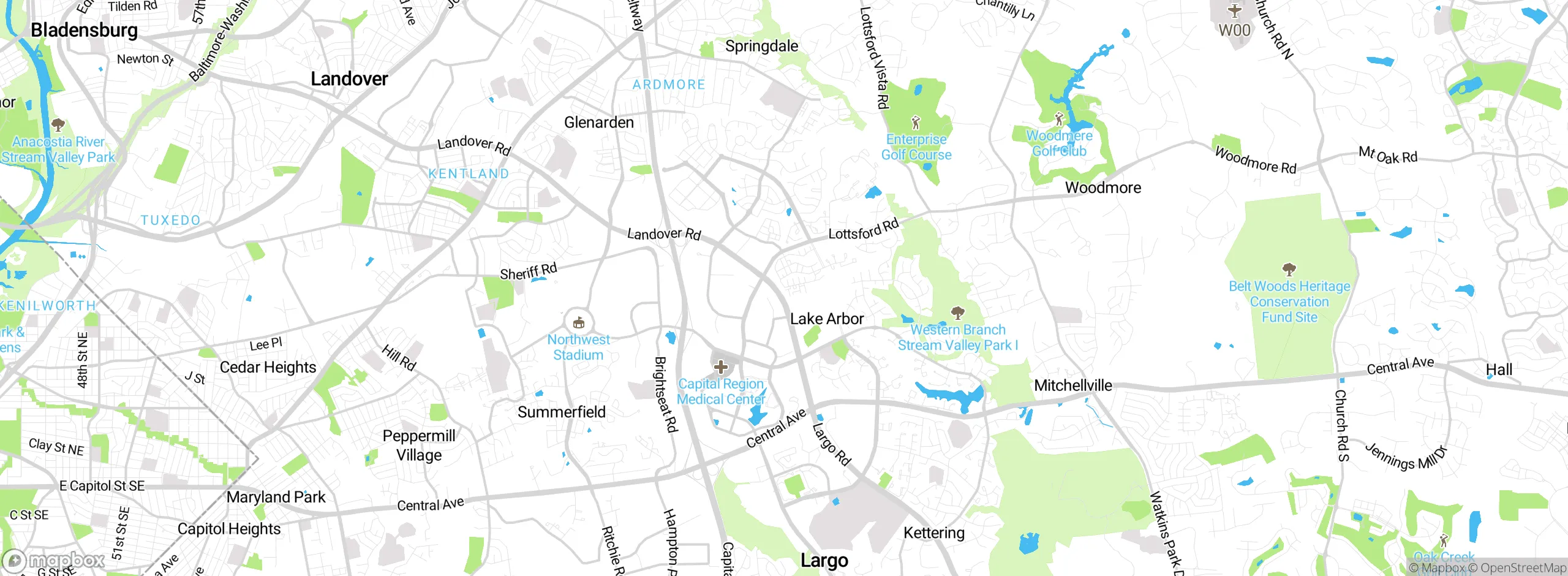 Map showing approximate location