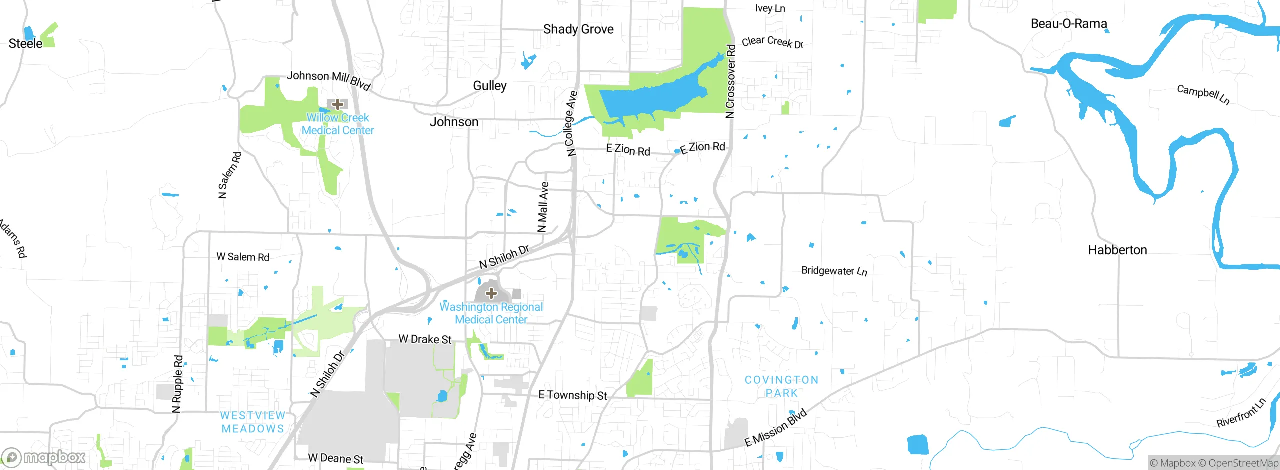 Map showing approximate location