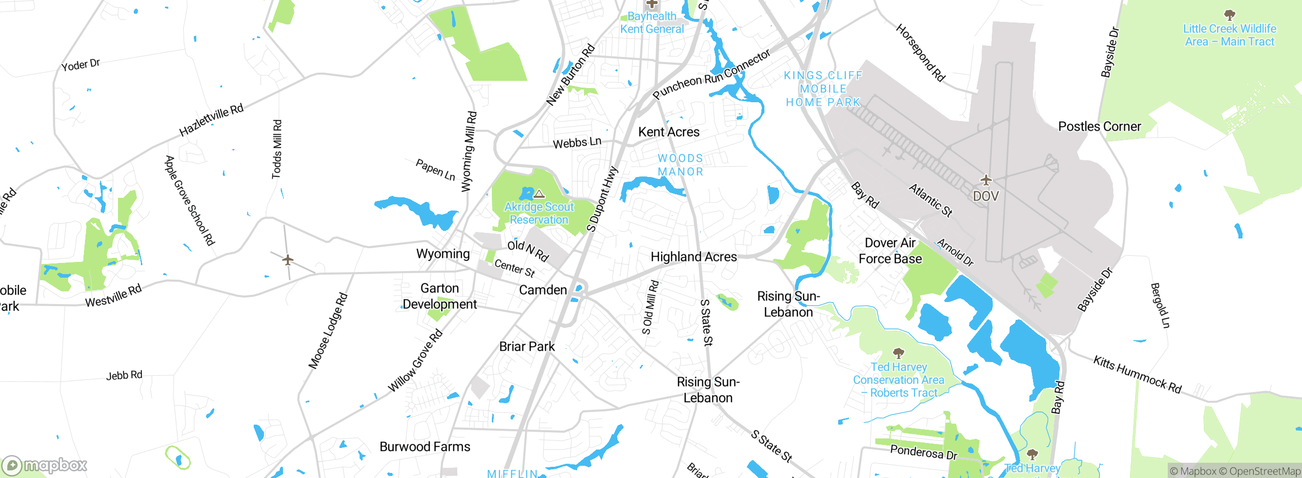Map showing approximate location