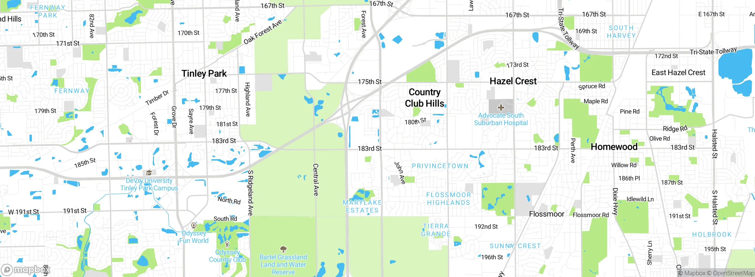 Map showing approximate location