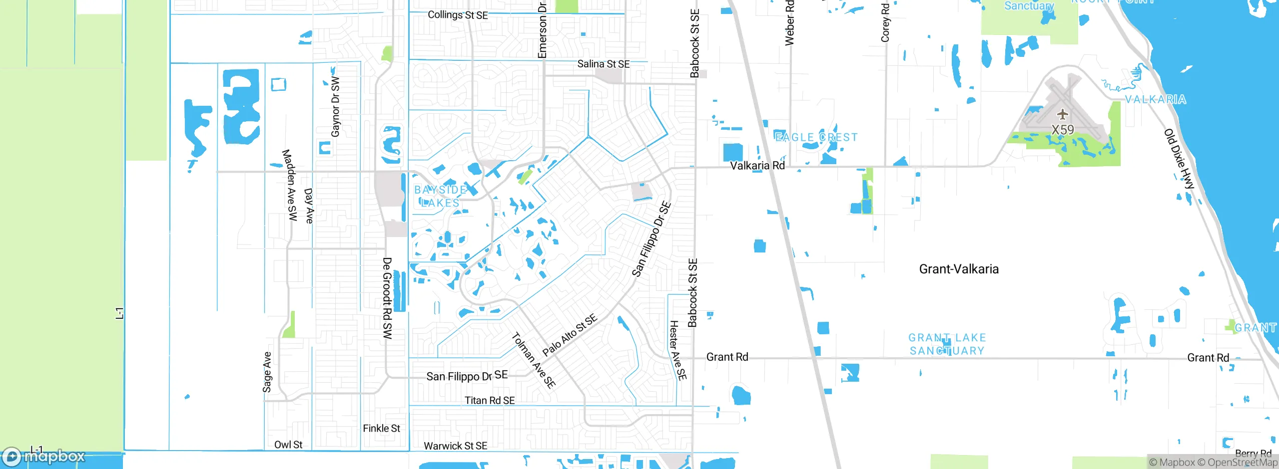 Map showing approximate location