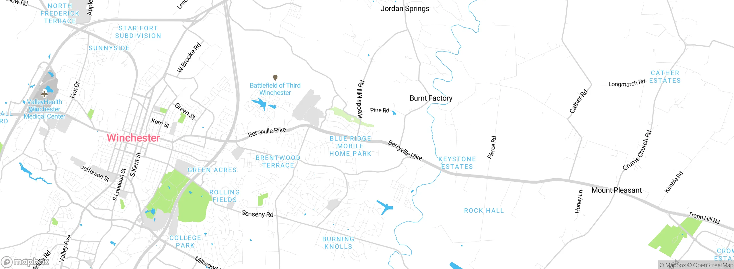 Map showing approximate location
