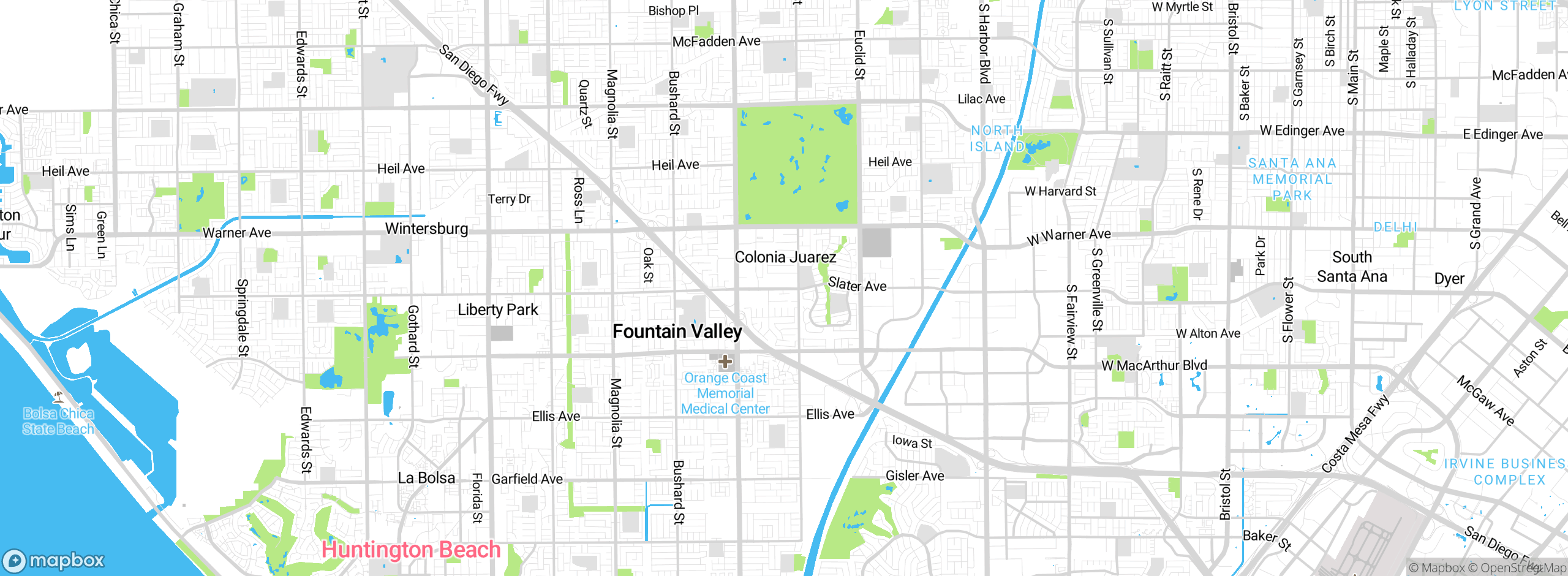 Map showing approximate location
