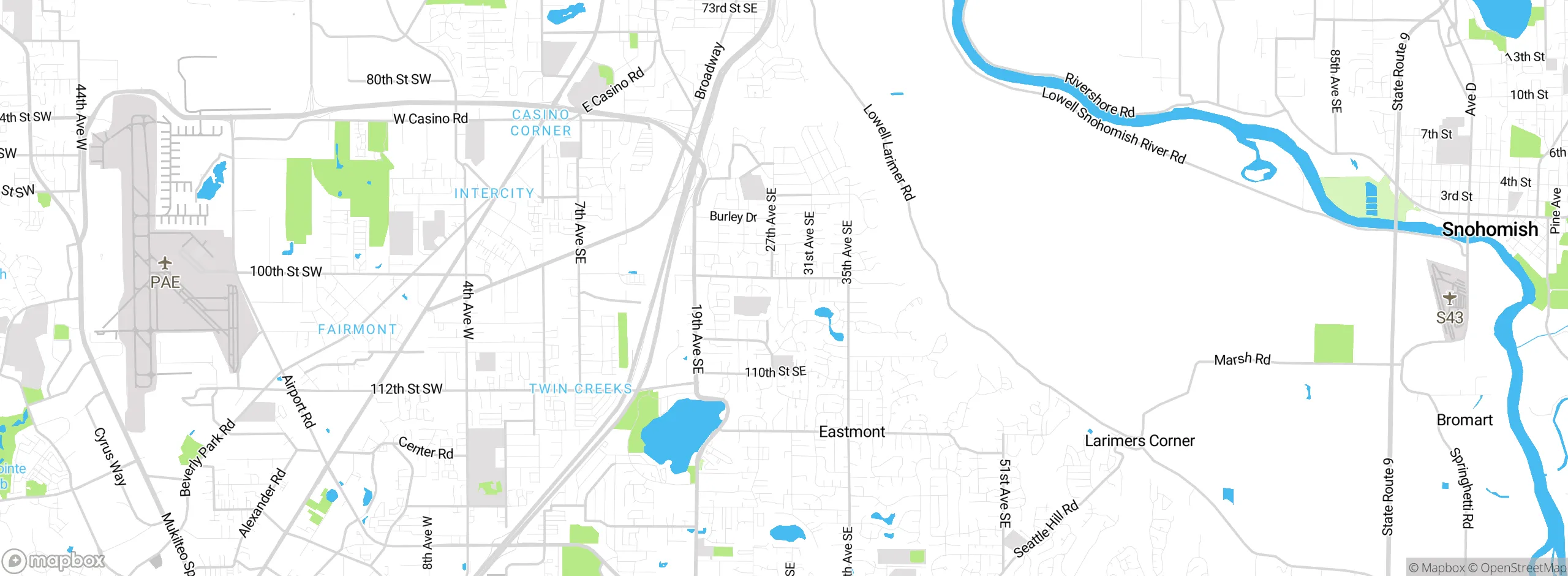 Map showing approximate location