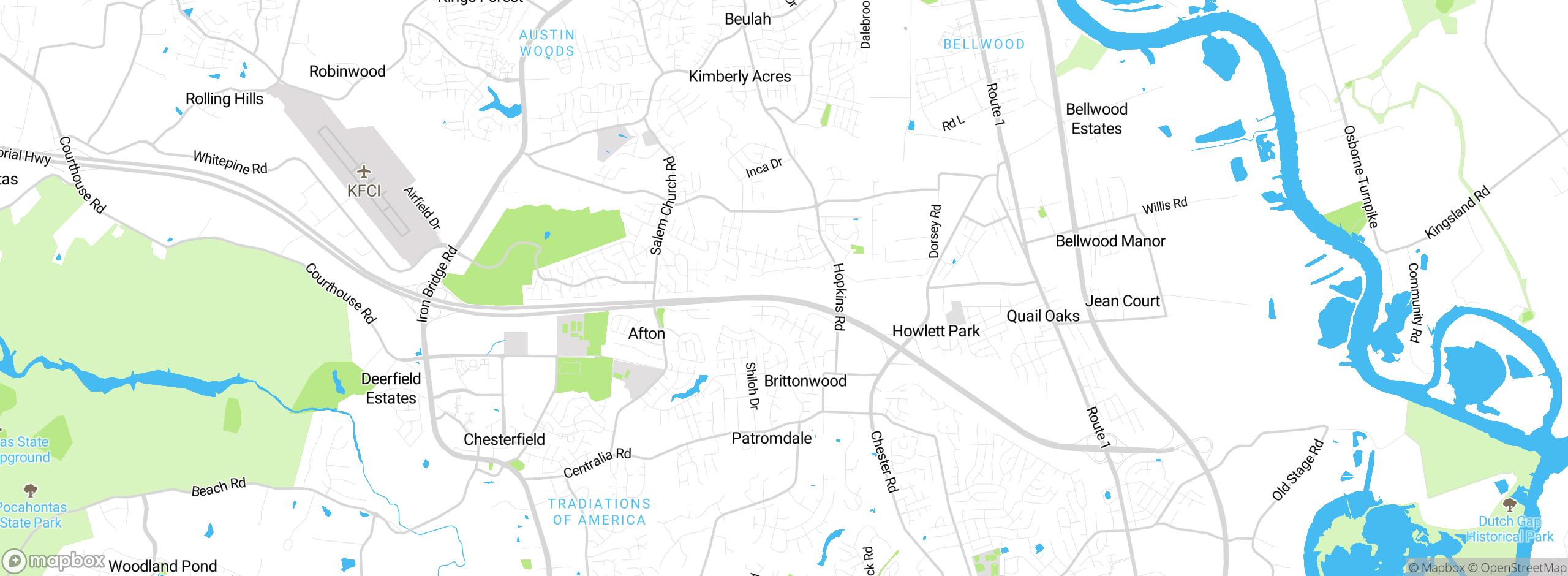 Map showing approximate location