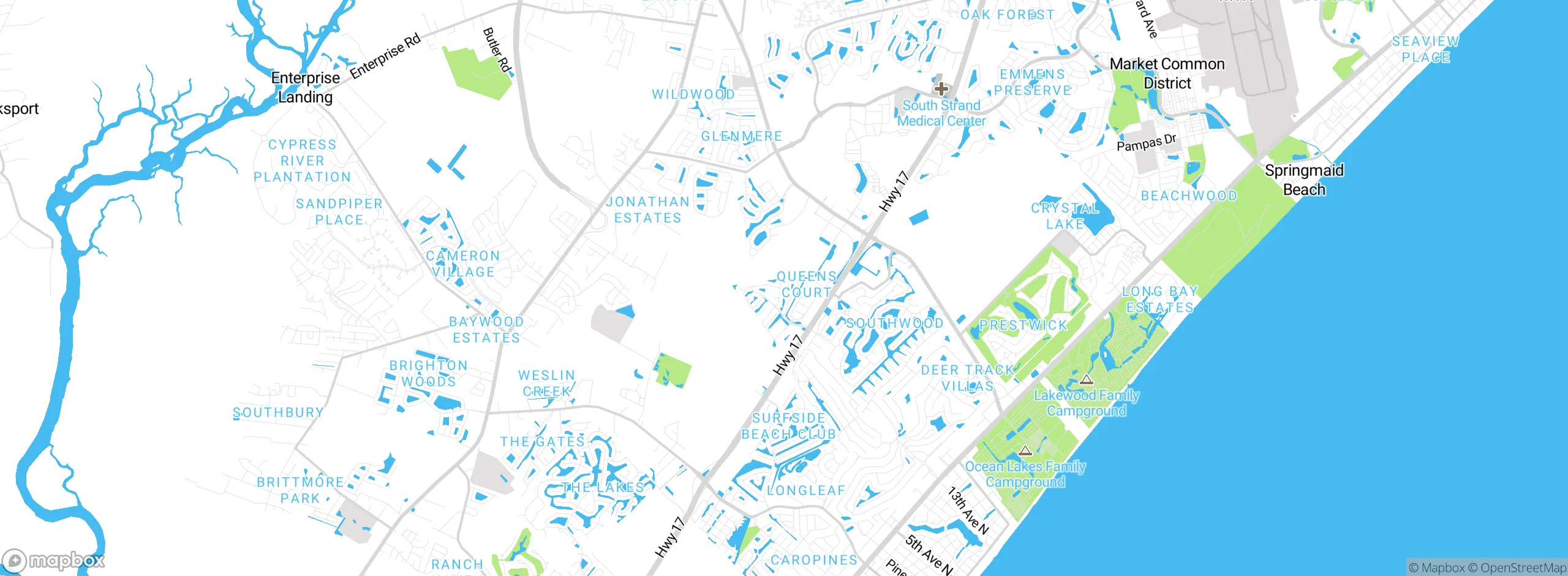 Map showing approximate location