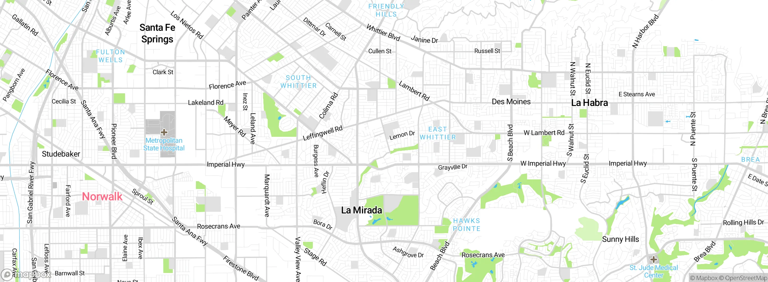Map showing approximate location