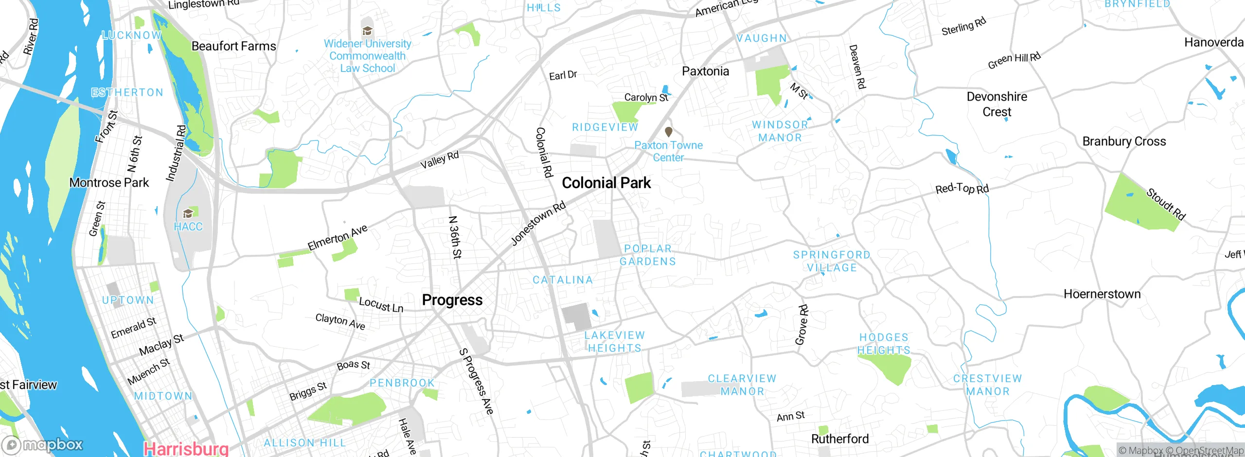 Map showing approximate location