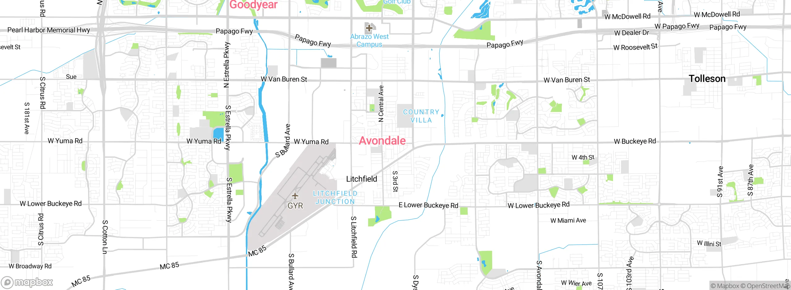 Map showing approximate location