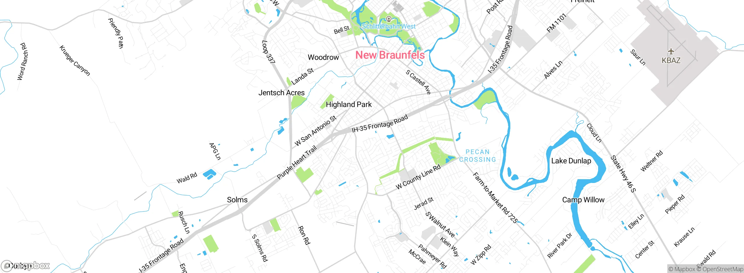 Map showing approximate location