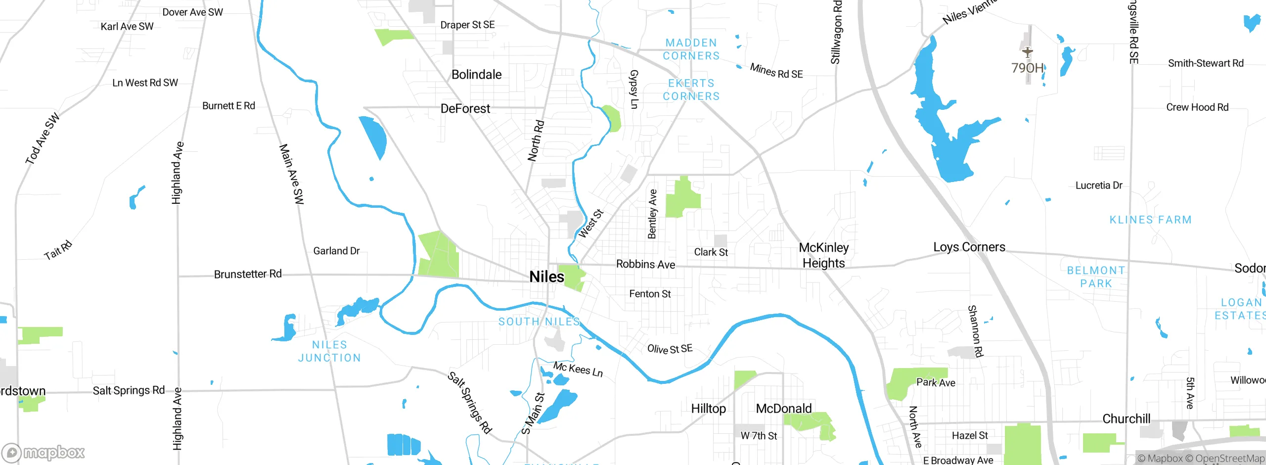 Map showing approximate location