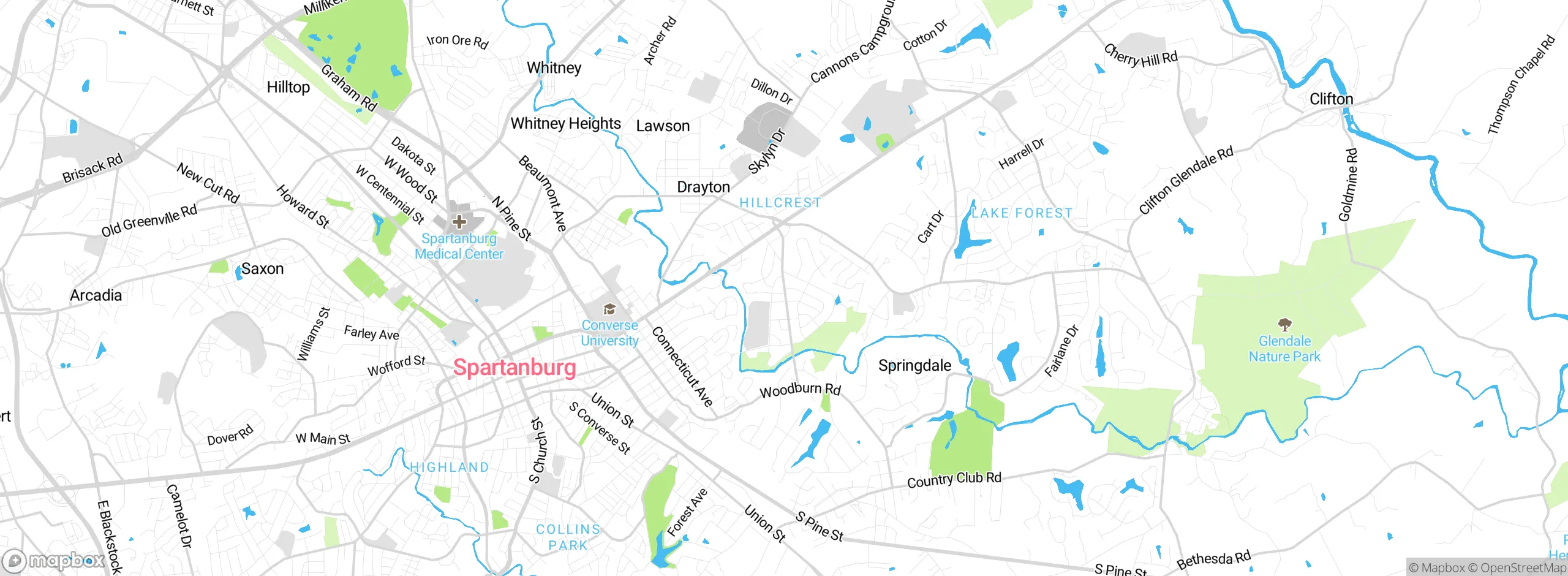Map showing approximate location