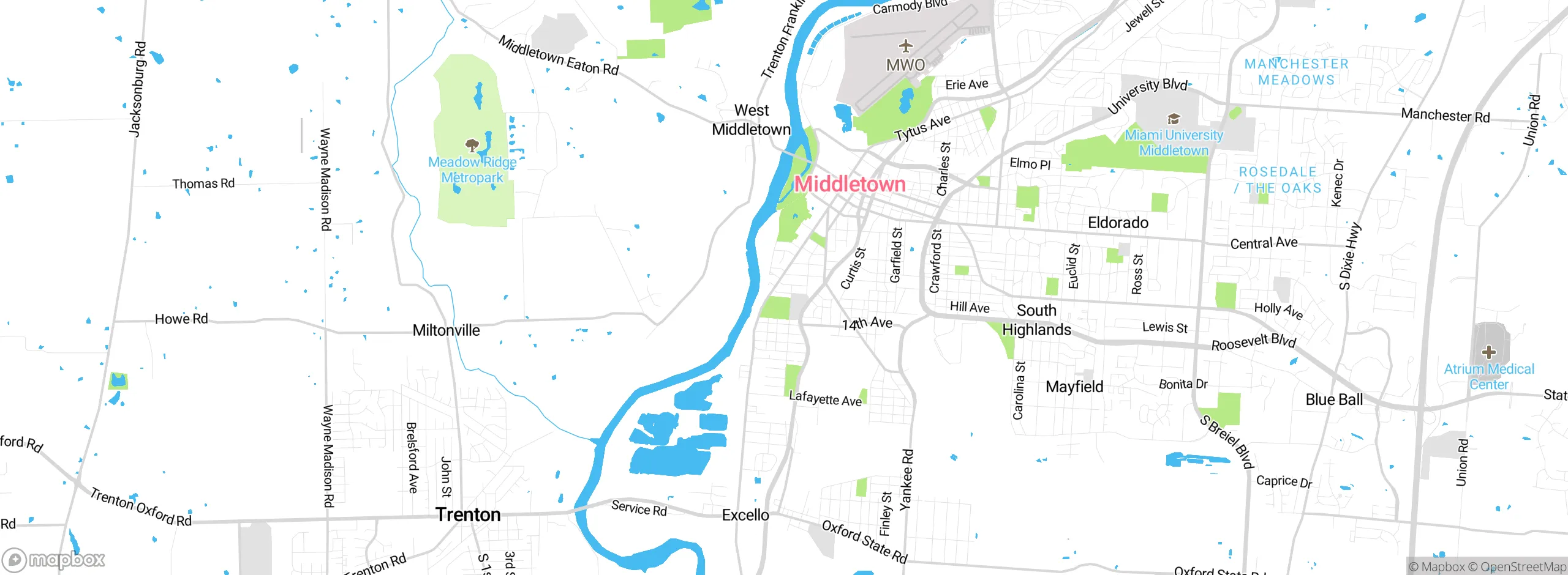 Map showing approximate location