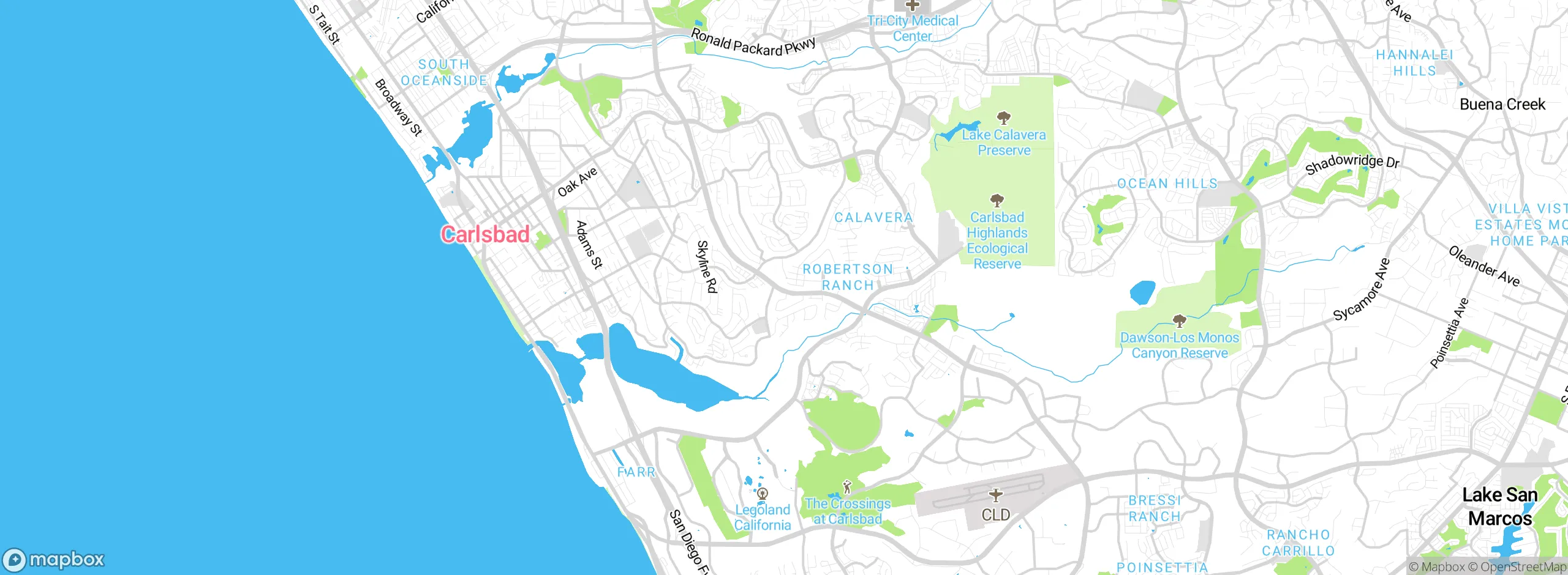 Map showing approximate location
