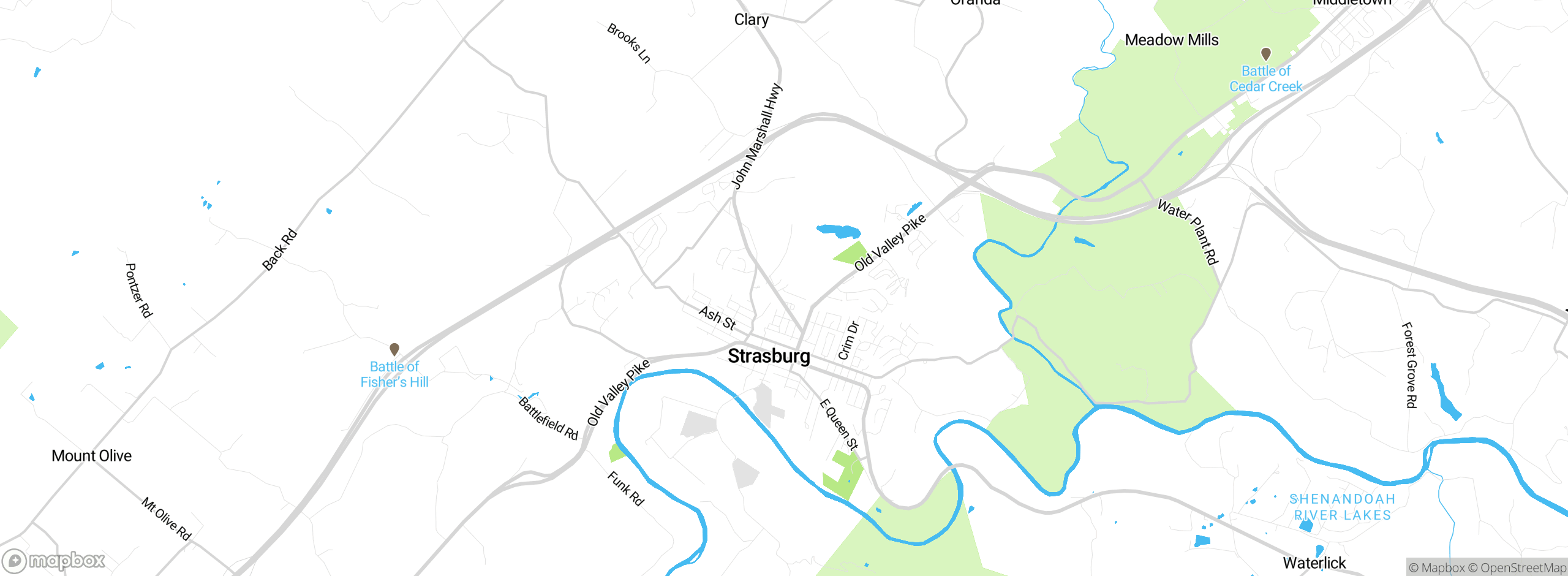 Map showing approximate location