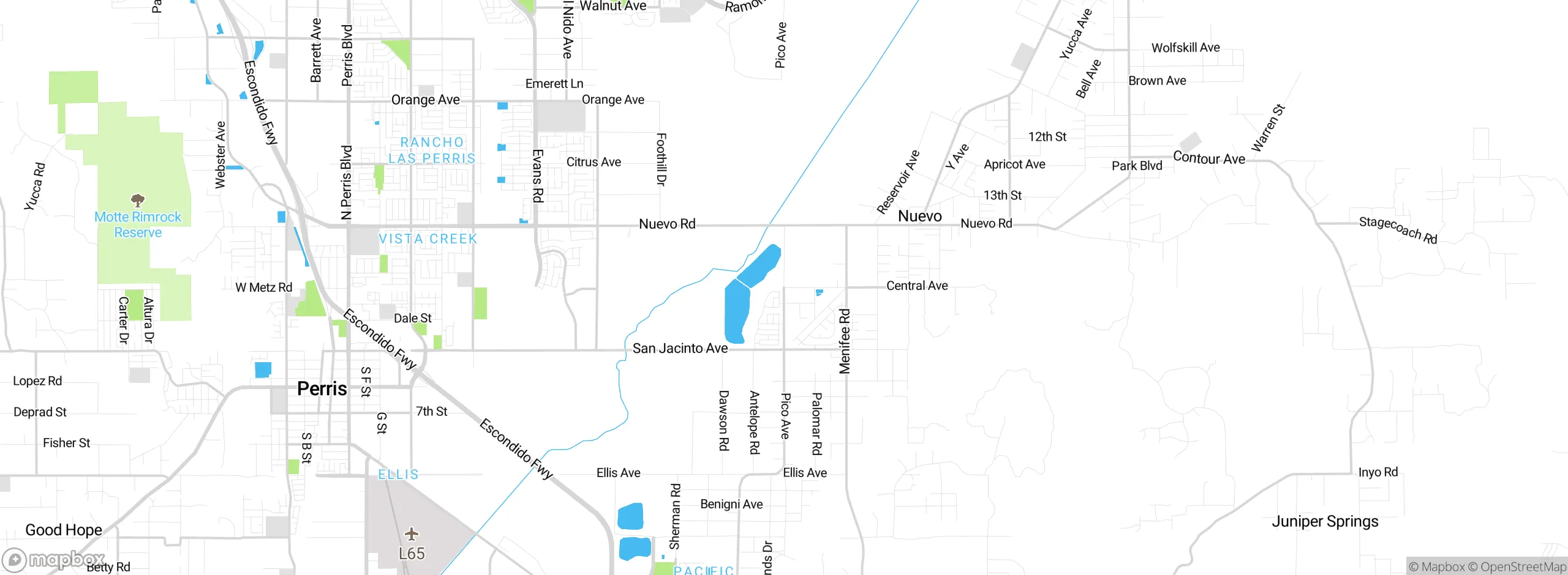 Map showing approximate location