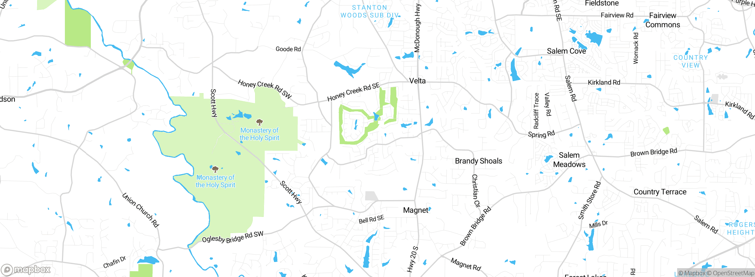 Map showing approximate location