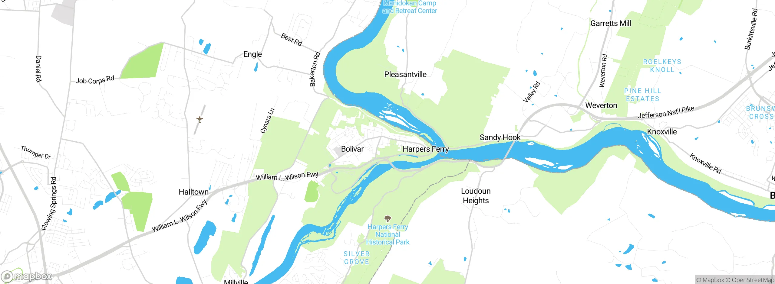 Map showing approximate location