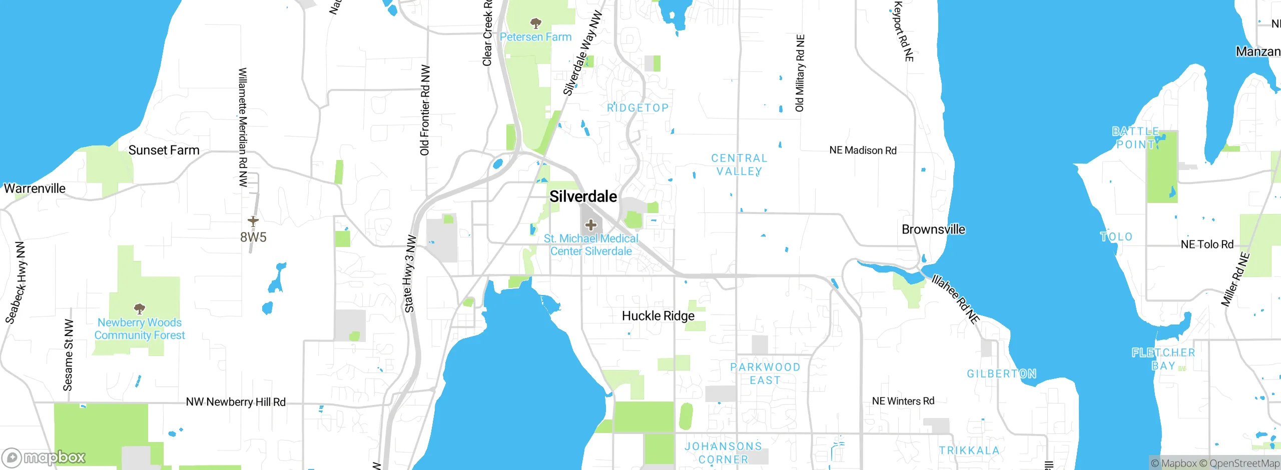 Map showing approximate location