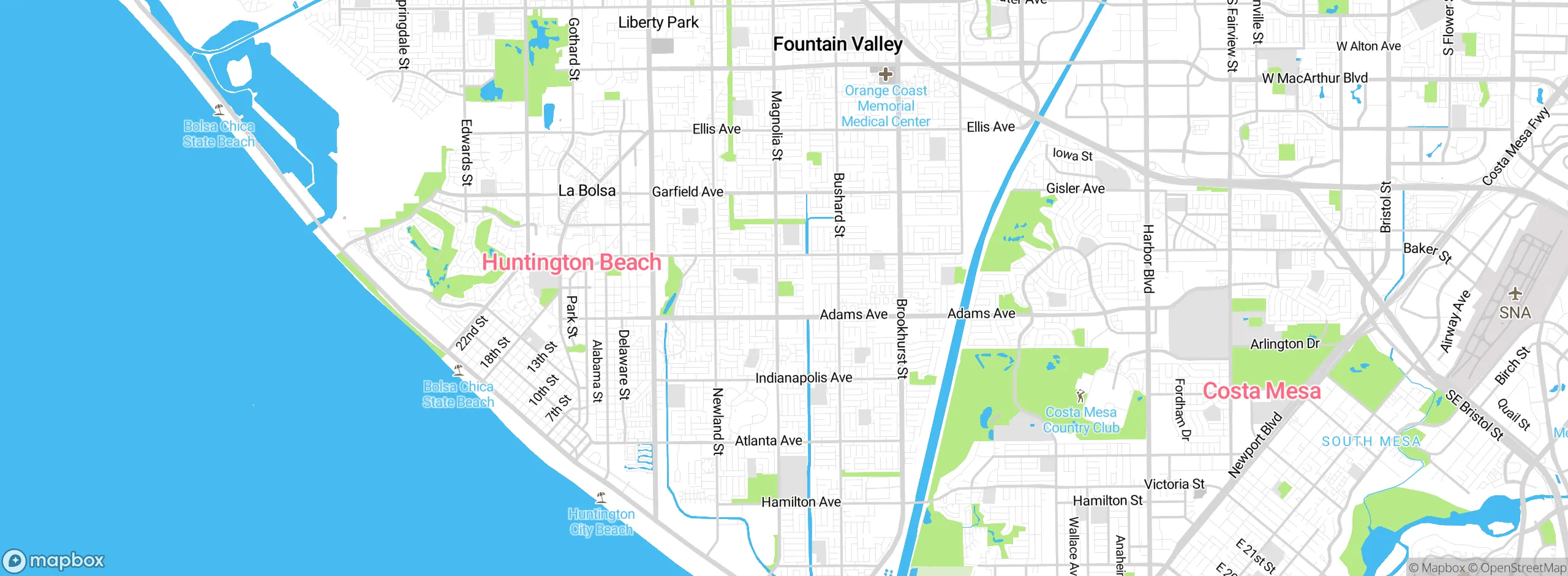 Map showing approximate location
