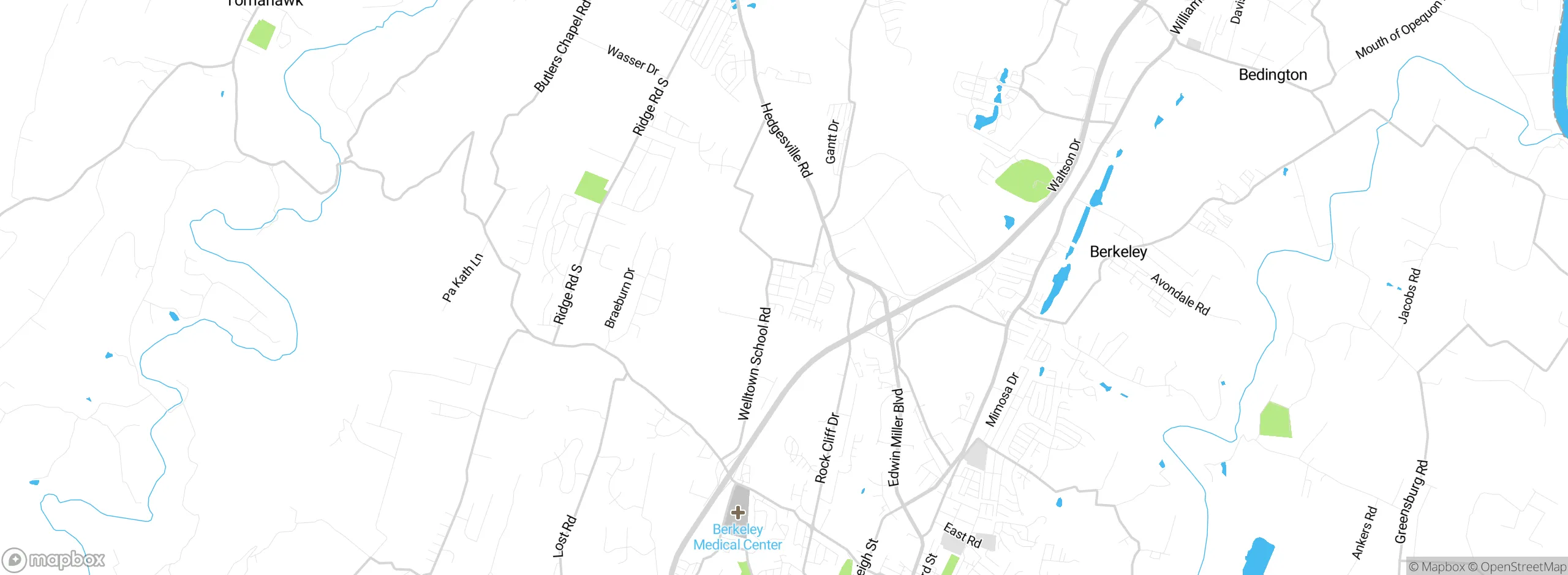 Map showing approximate location
