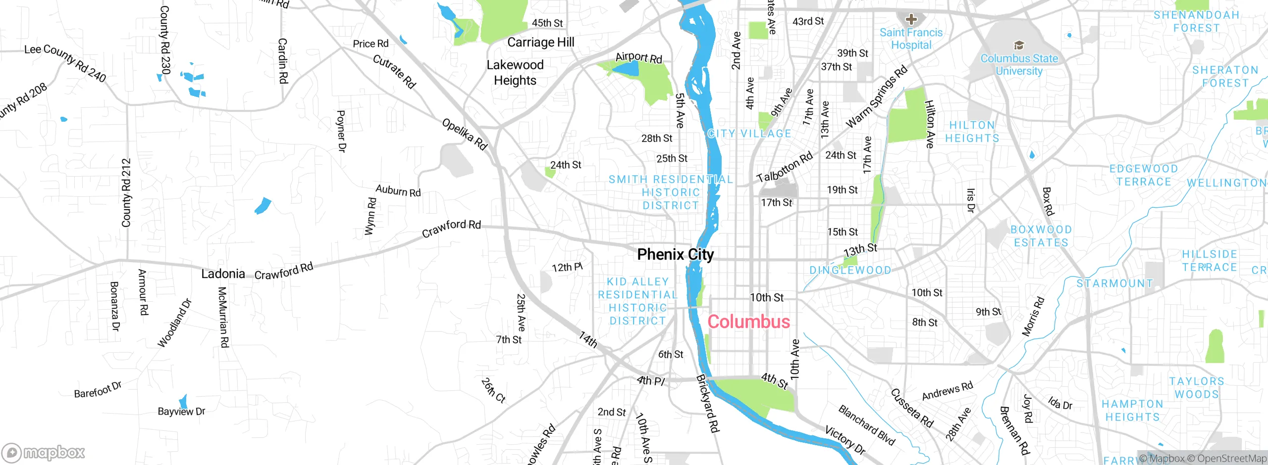 Map showing approximate location