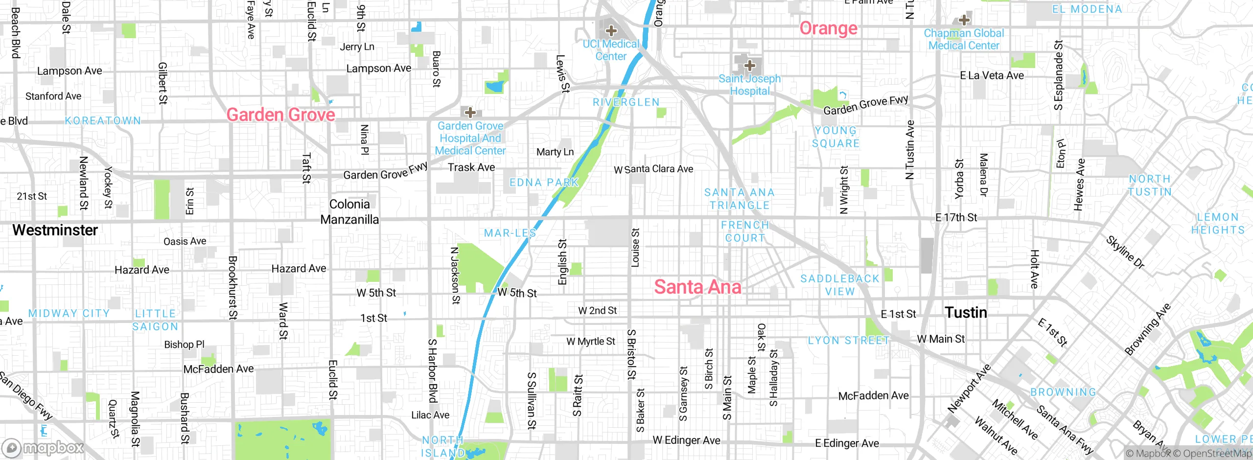 Map showing approximate location