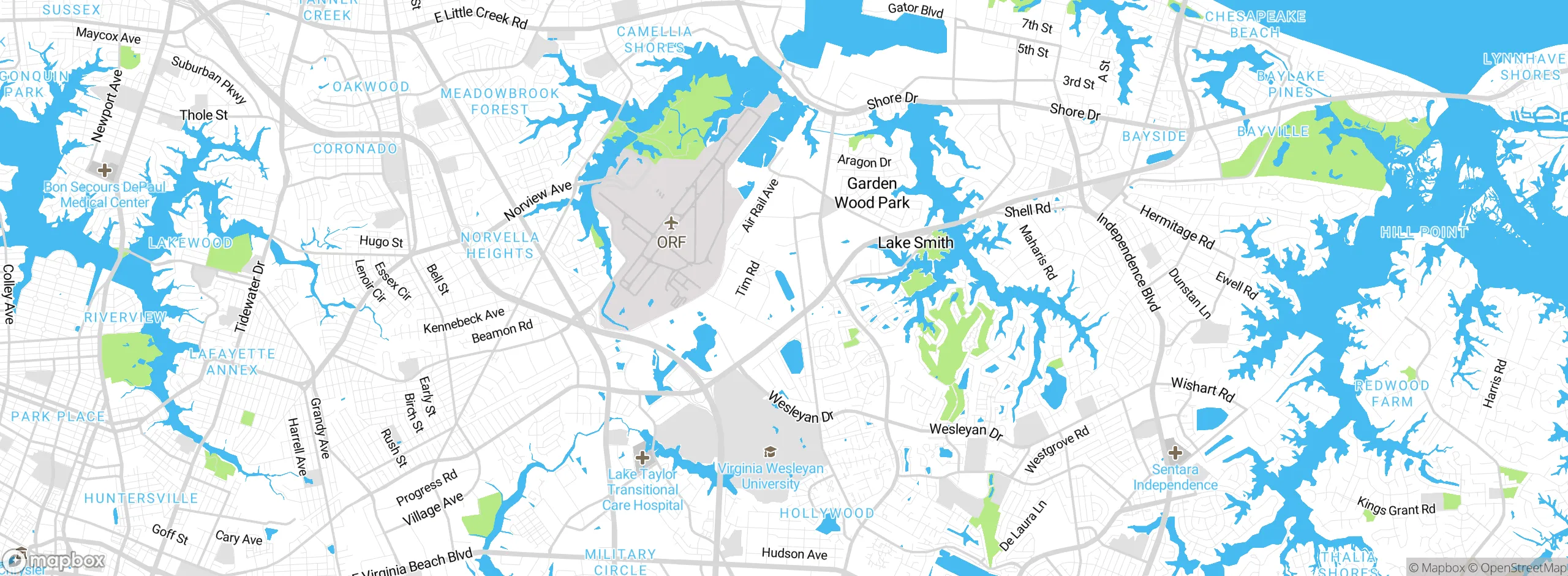 Map showing approximate location