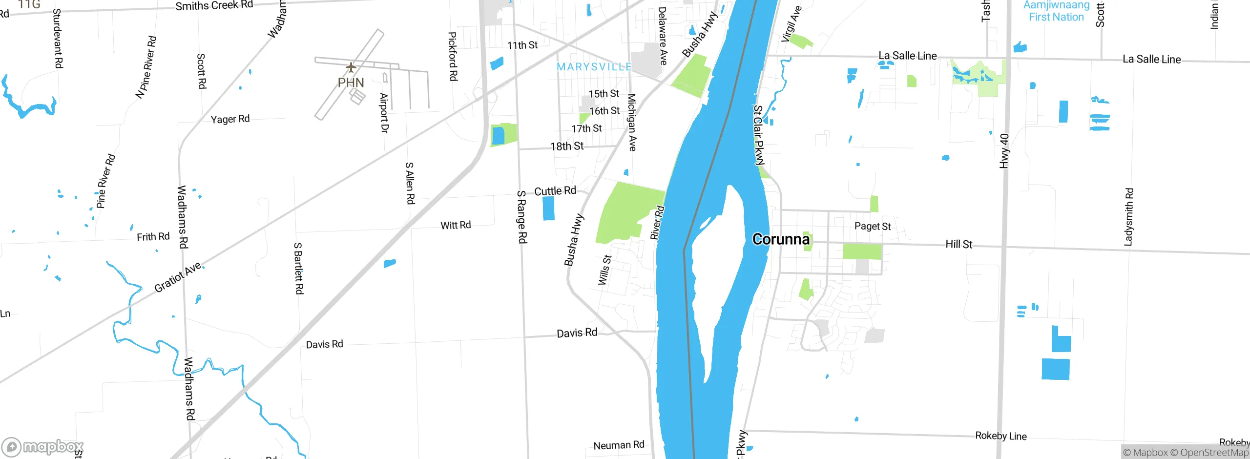 Map showing approximate location
