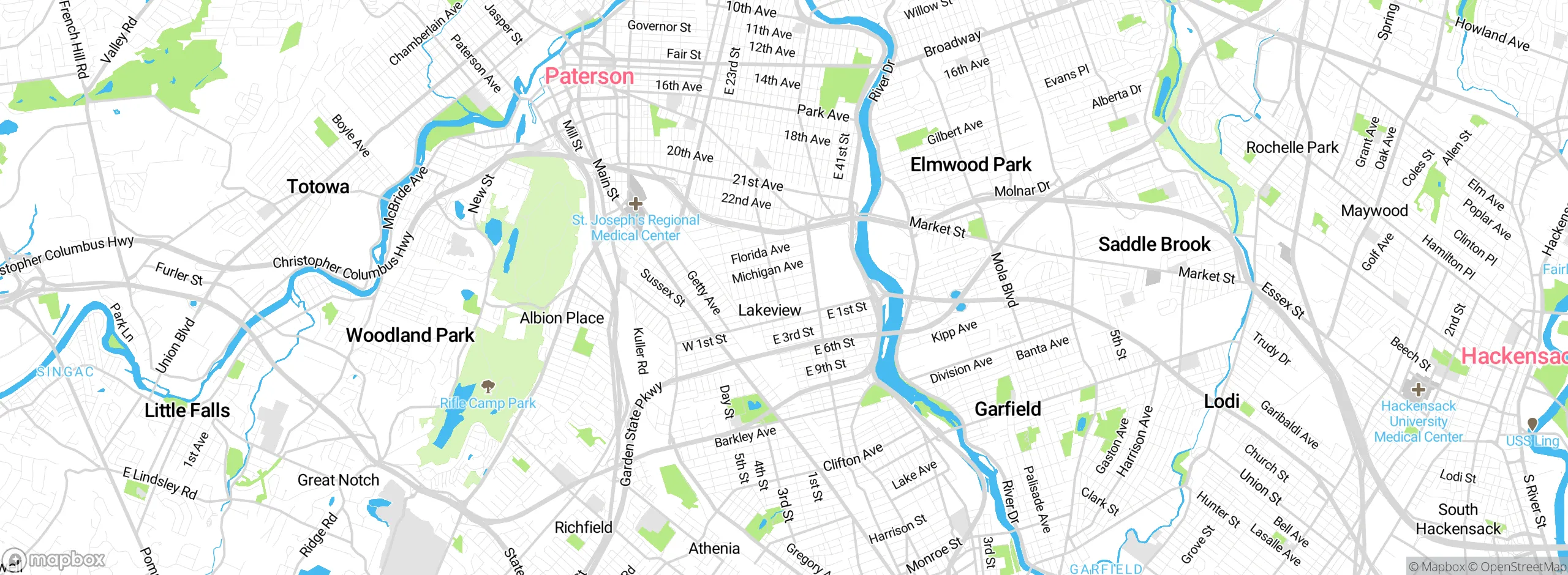 Map showing approximate location