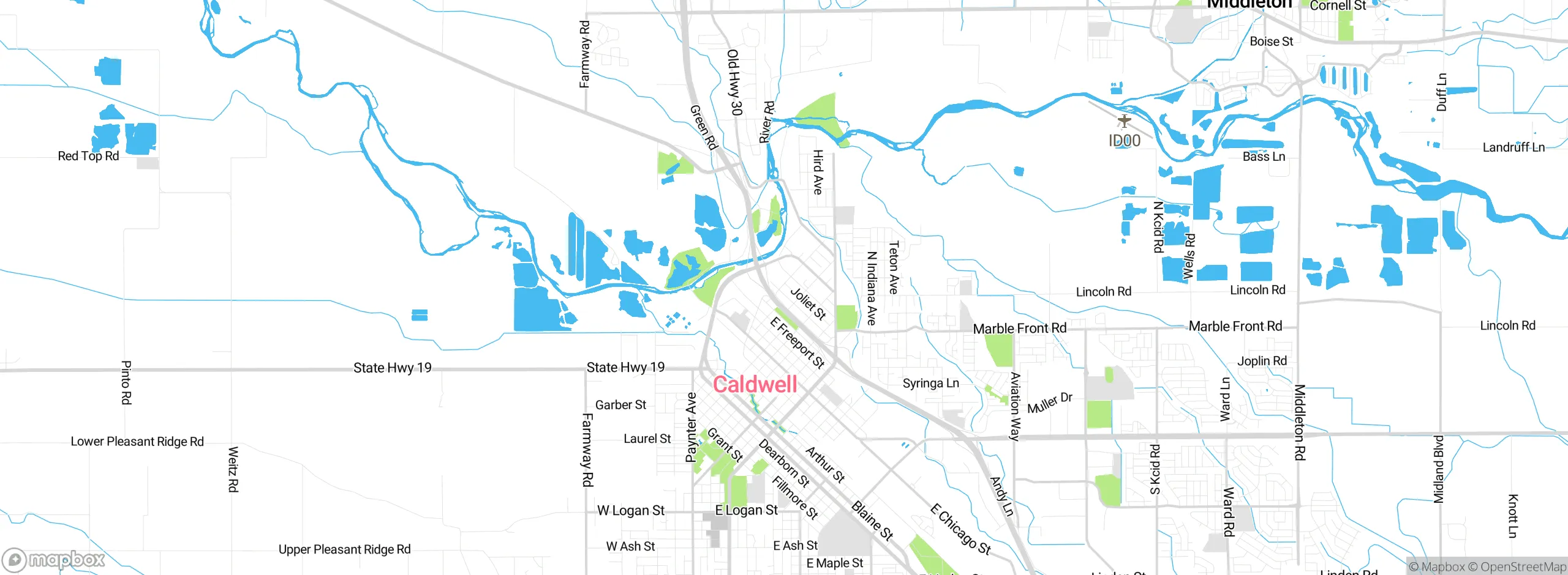 Map showing approximate location