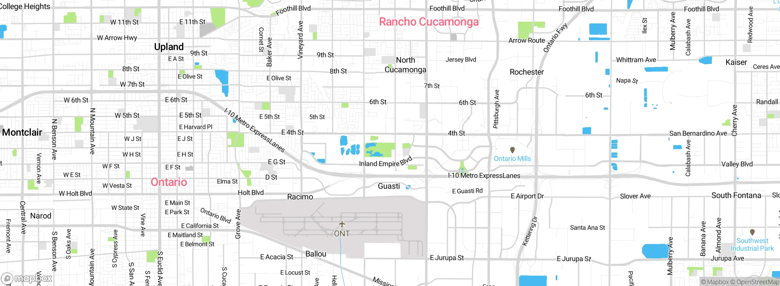 Map showing approximate location