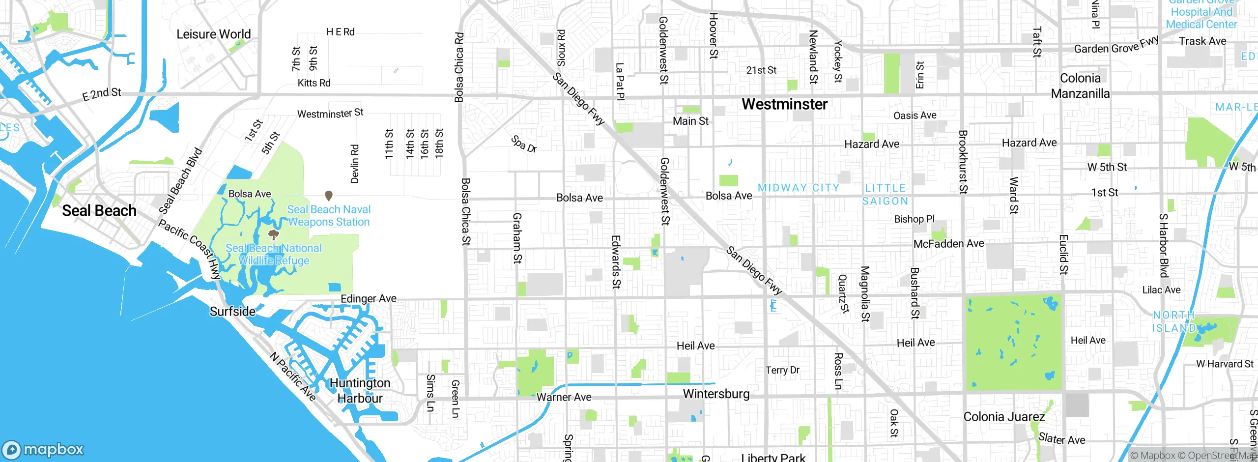 Map showing approximate location