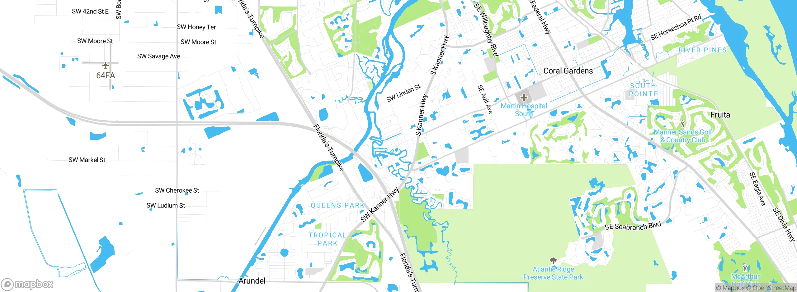 Map showing approximate location