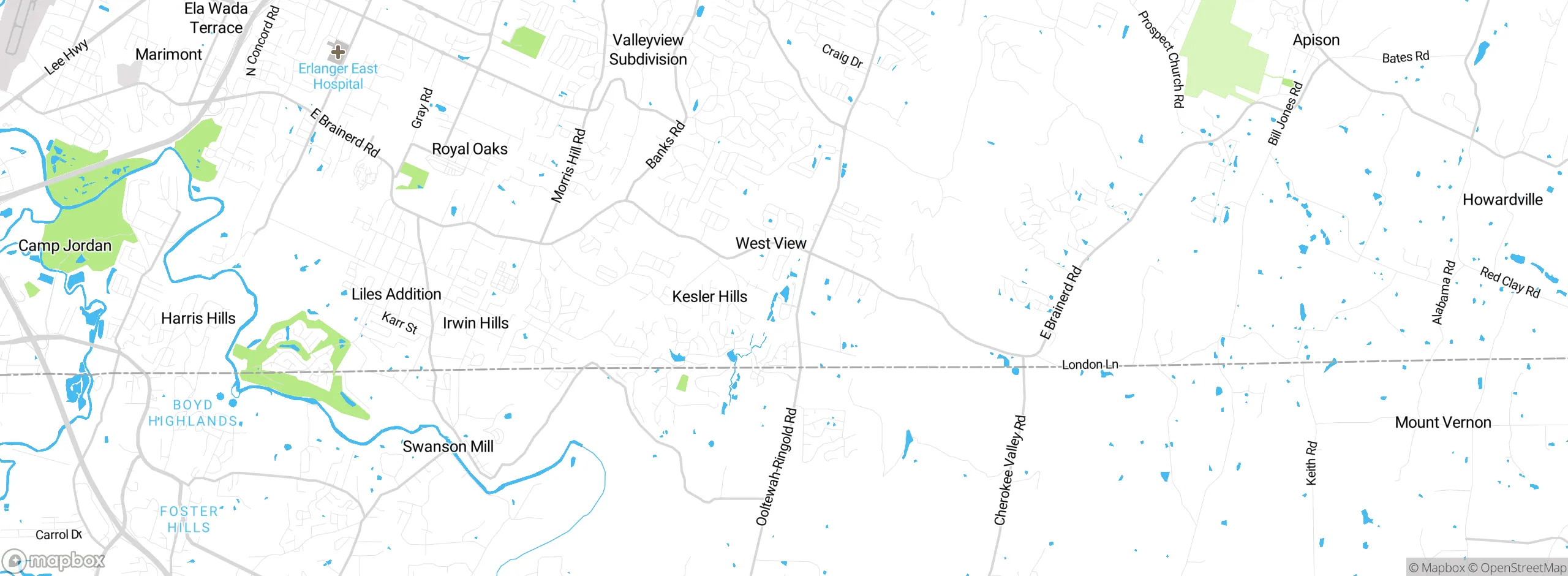 Map showing approximate location