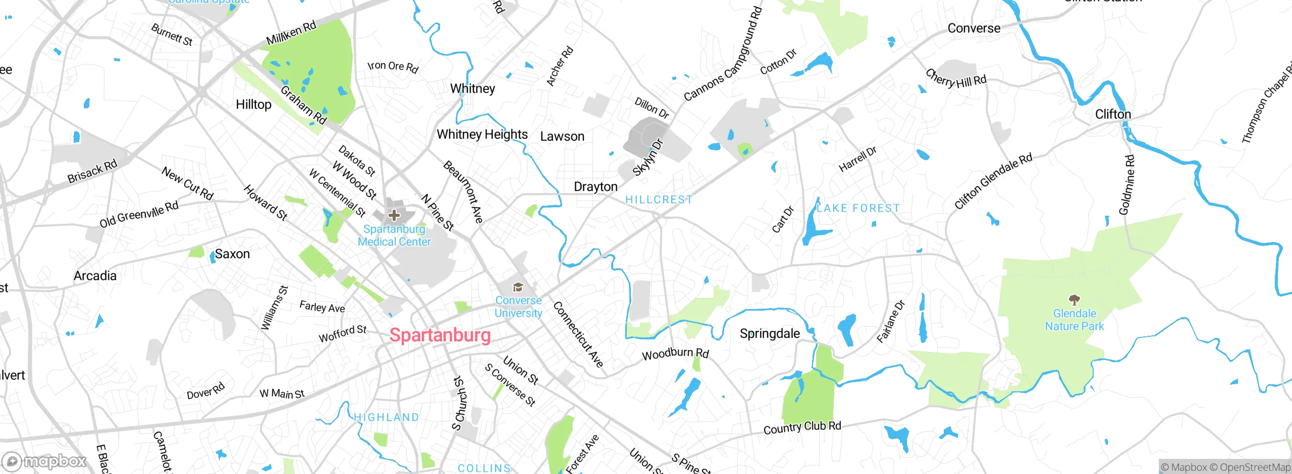 Map showing approximate location
