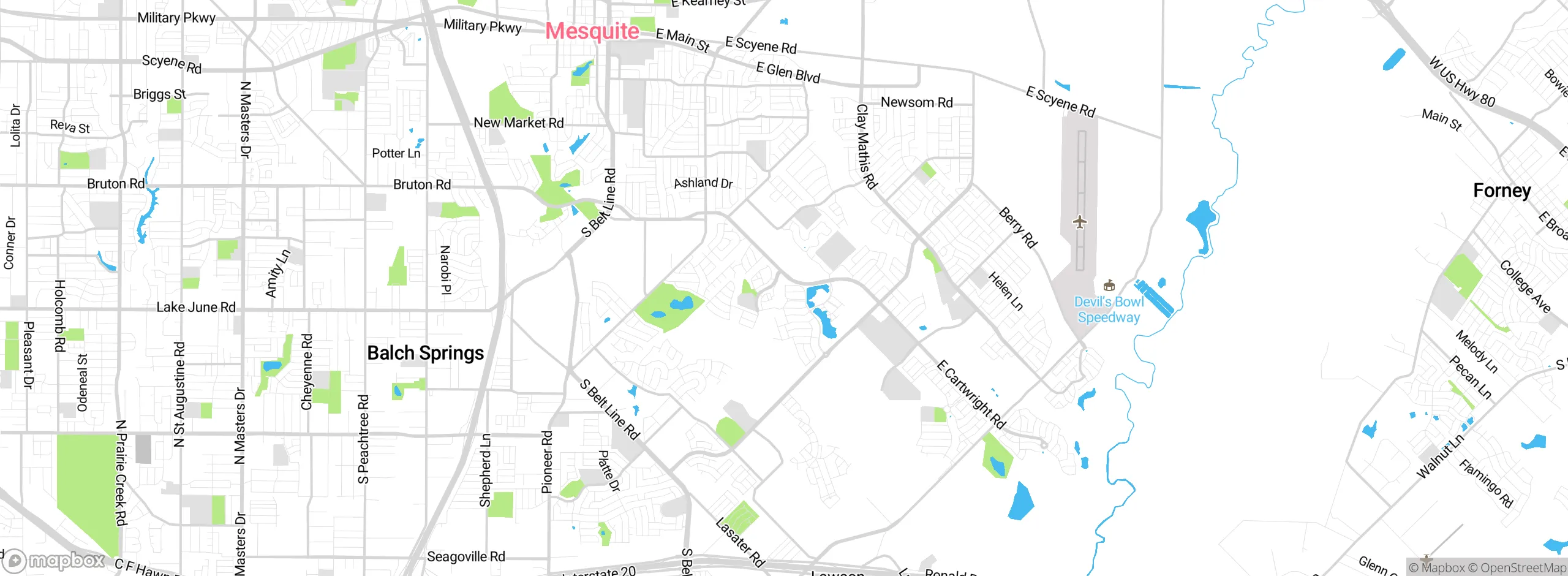 Map showing approximate location