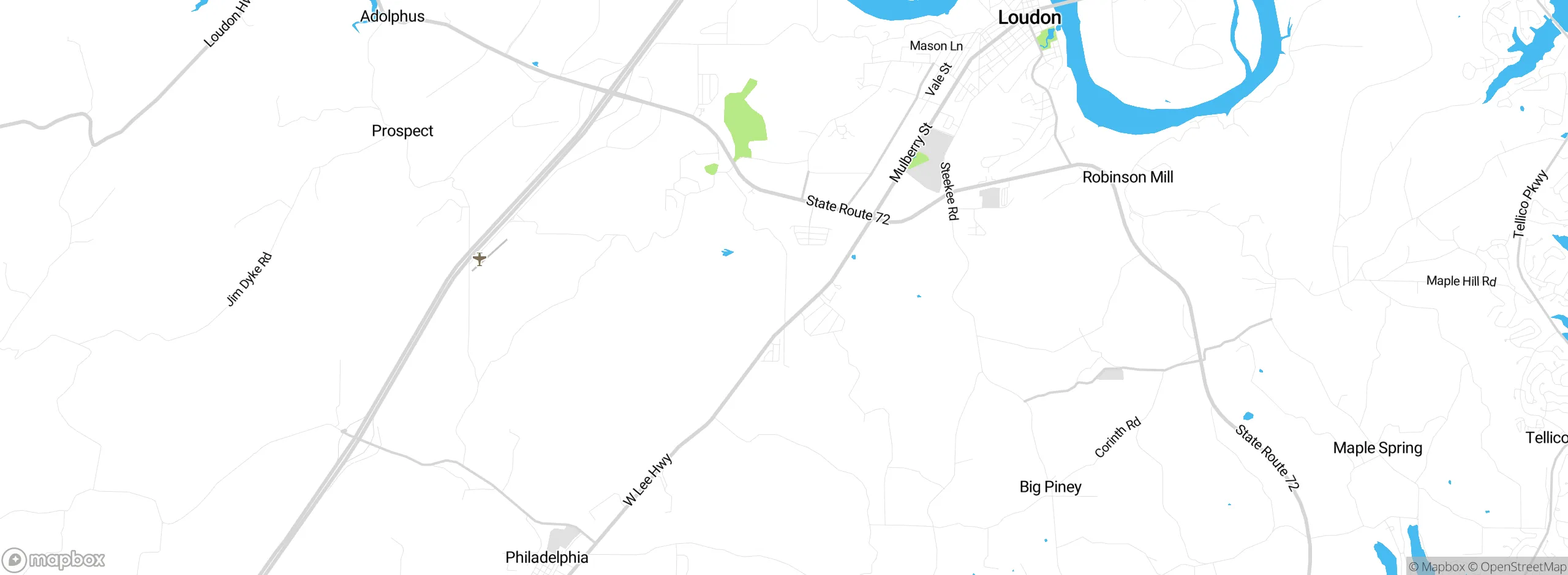 Map showing approximate location